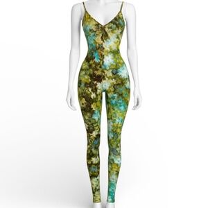 NEW TIE DYE Handmade Etsy Yoga Workout Catsuit Jumpsuit SIZE SMALL